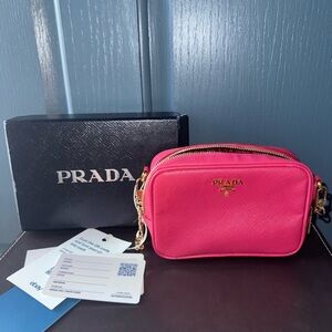 Prada Pink Crossbody Camera Bag